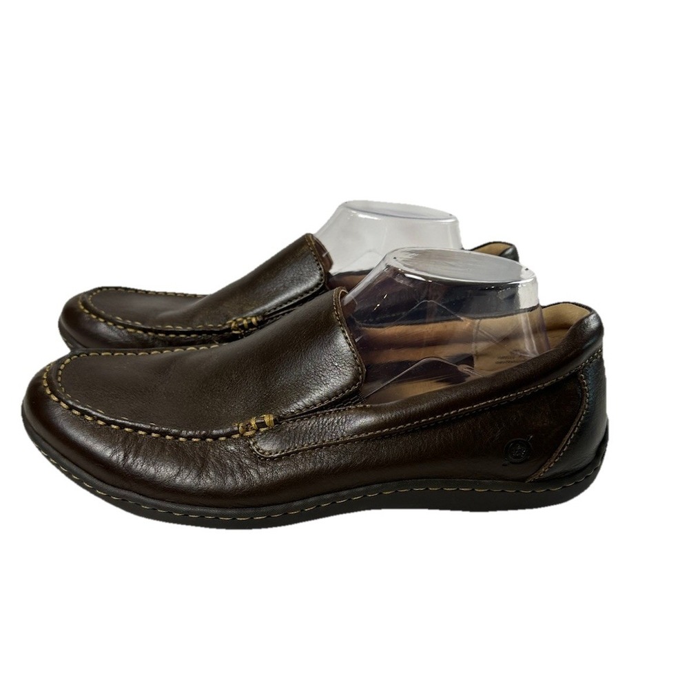 Born Brompton II Classic Dark Mahogany Brown Leather Comfort Loafers‎ Size 10